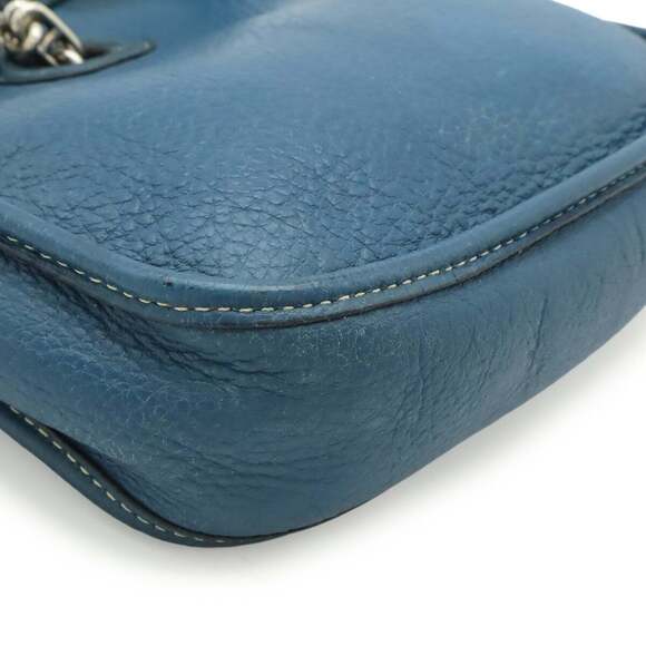 HERMES Vespa TPM Shoulder Bag Pochette in Togo Leather, Blue, G Stamp - Picture 4 of 10